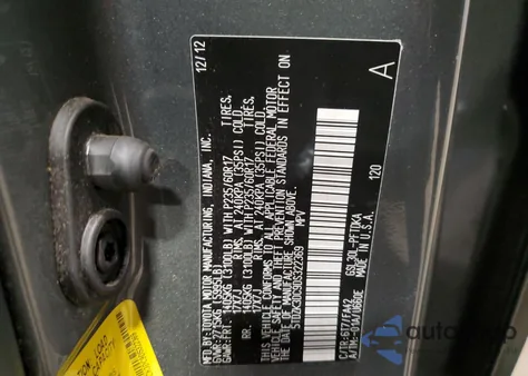 2013 Toyota Sienna из США, поврежденный, VIN 5TDZK3DC9DS322369